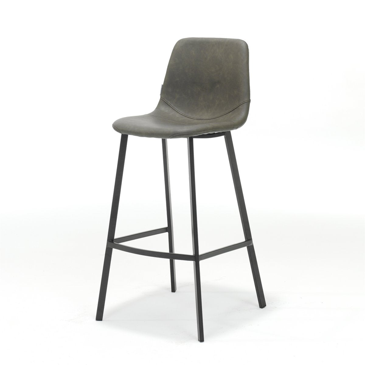 Barkruk Bari Zwart Stof Vintage Taupe