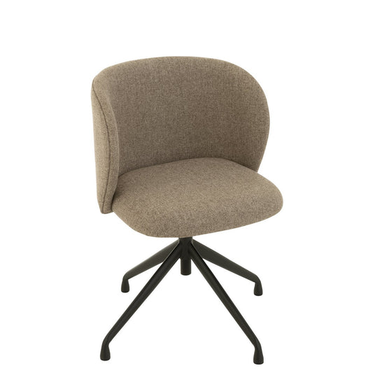 J-Line Stoel Turn/Up/Down Linnen Donker Beige