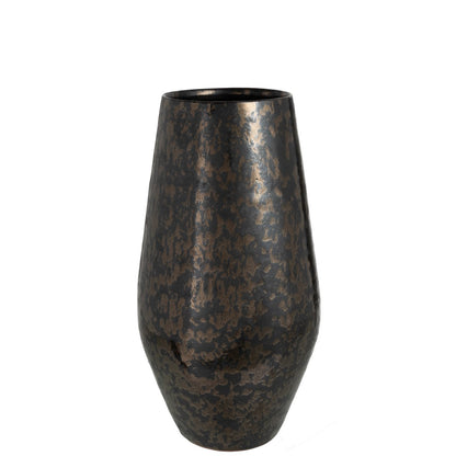 J-Line vaas Antique Smokey - keramiek - zwart - large - 44 cm hoog