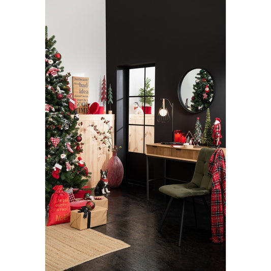 J-Line spiegel Rond Hoge Rand - metaal/glas - zwart - small - Ø 60 cm