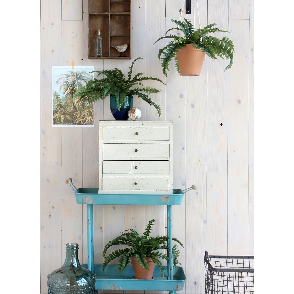 Kunstplant Boston fern Groen Ø50 cm x H42cm