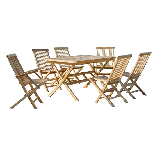 Tuinset 7-delig teak