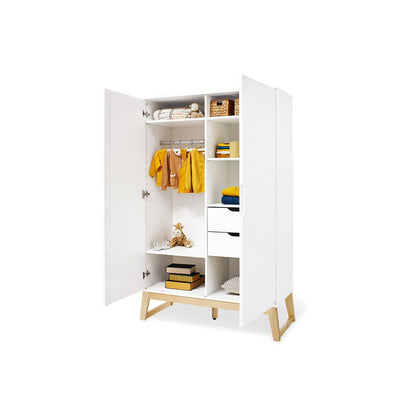 Set 'Brug' breed 3 delen: ledikant, brede commode, 2-deurs kledingkast