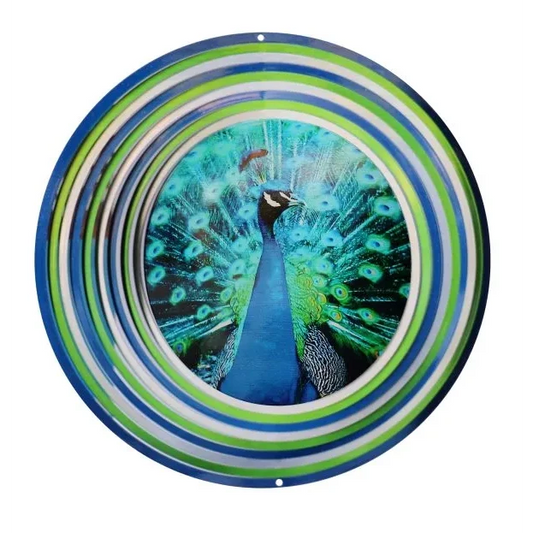 Windspinner Spin Art Peacock/Pauw Ø30cm