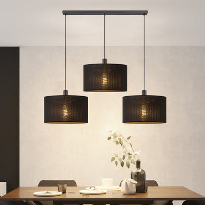 Hanglamp Canvas-Xxl Beam 3L - Zwart - 50cm