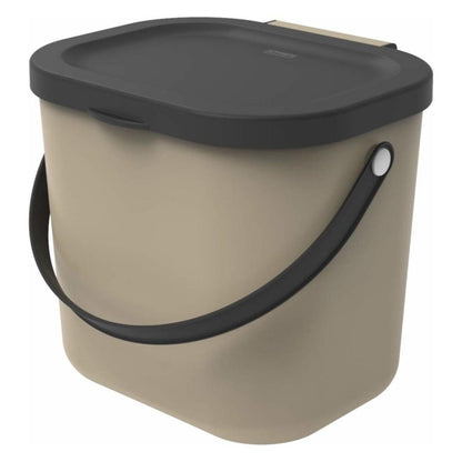Rotho ALBULA Bio Afvalbakje 23.5x20x20.8 cm 6L Cappuccino