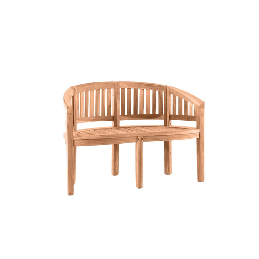Banaanvormige tuinbank, 120 cm, teak