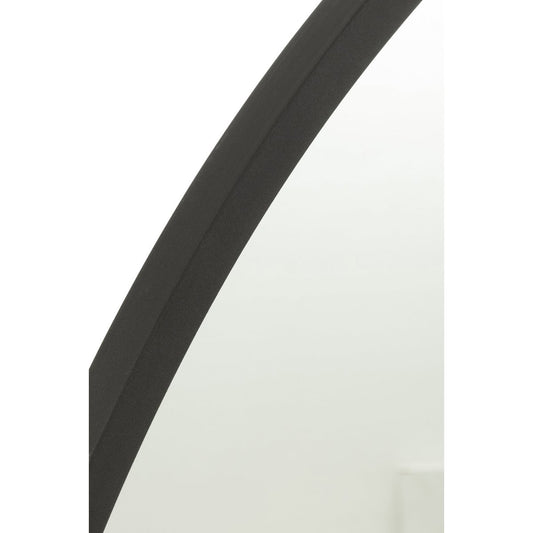 J-Line spiegel Rond - metaal - zwart - small - Ø 40 cm