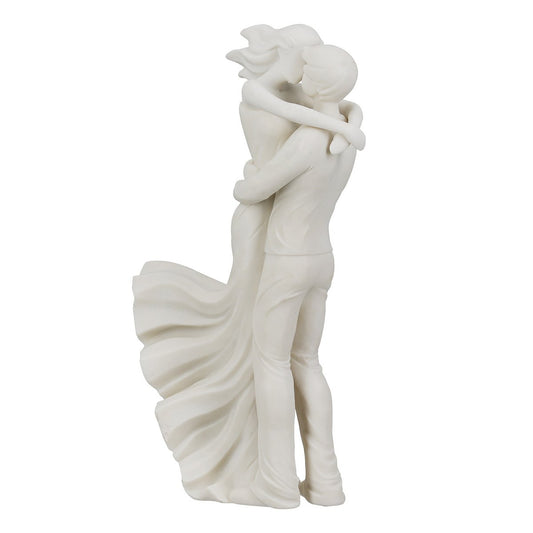 Figuur "Paar in de wind" H. 30,5 cm
