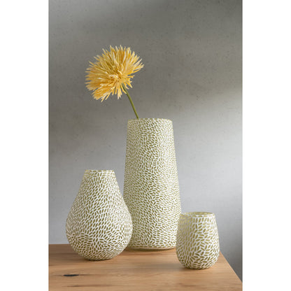 J-Line kaarshouder Mozaiek - glas - groen/wit - small