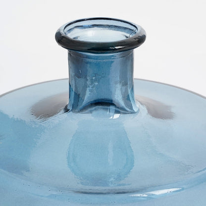 Guan Fles Vaas - H26 x Ø21 cm - Blauw