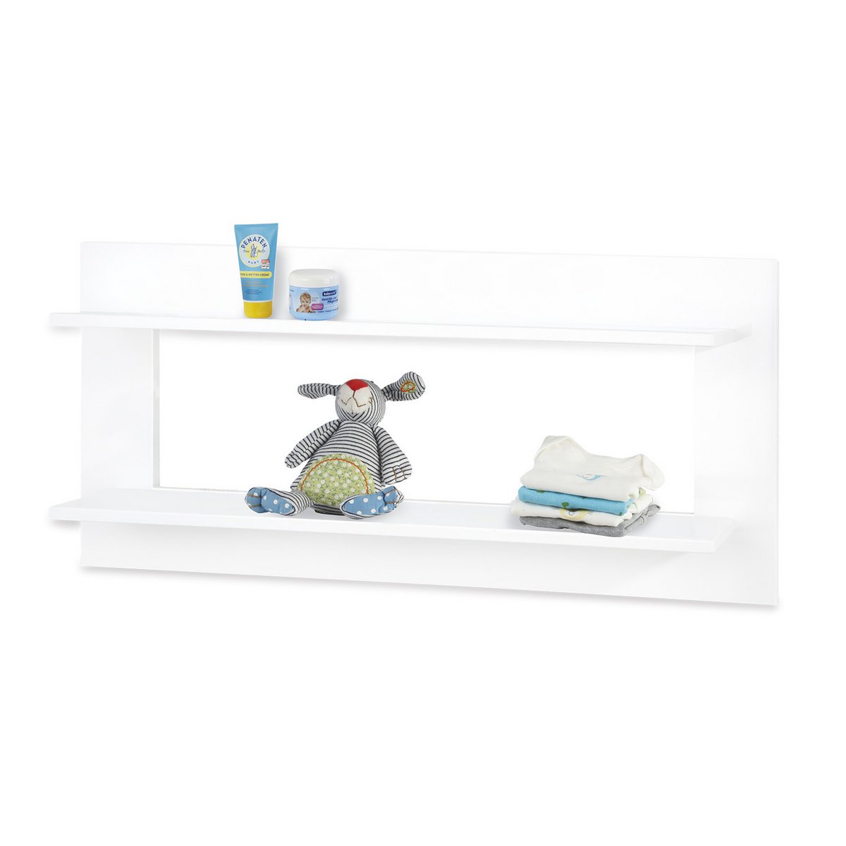 Set 'Riva' breed, incl. wandplank4 delen: ledikant, brede commode, 2-deurs kledingkast, wandplank