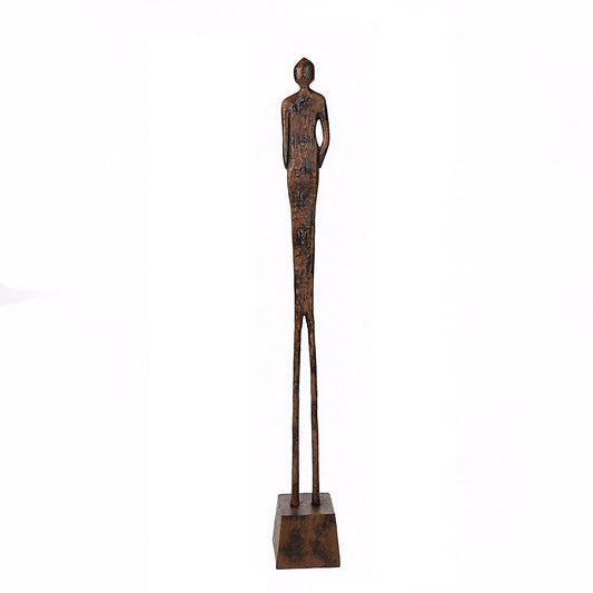 Aluminium sculptuur "Augusto" roestafwerking H.119cm