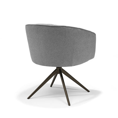 Cocoon armstoel Stof Sahara Grey - 360 Draaibaar frame Anodic Brown