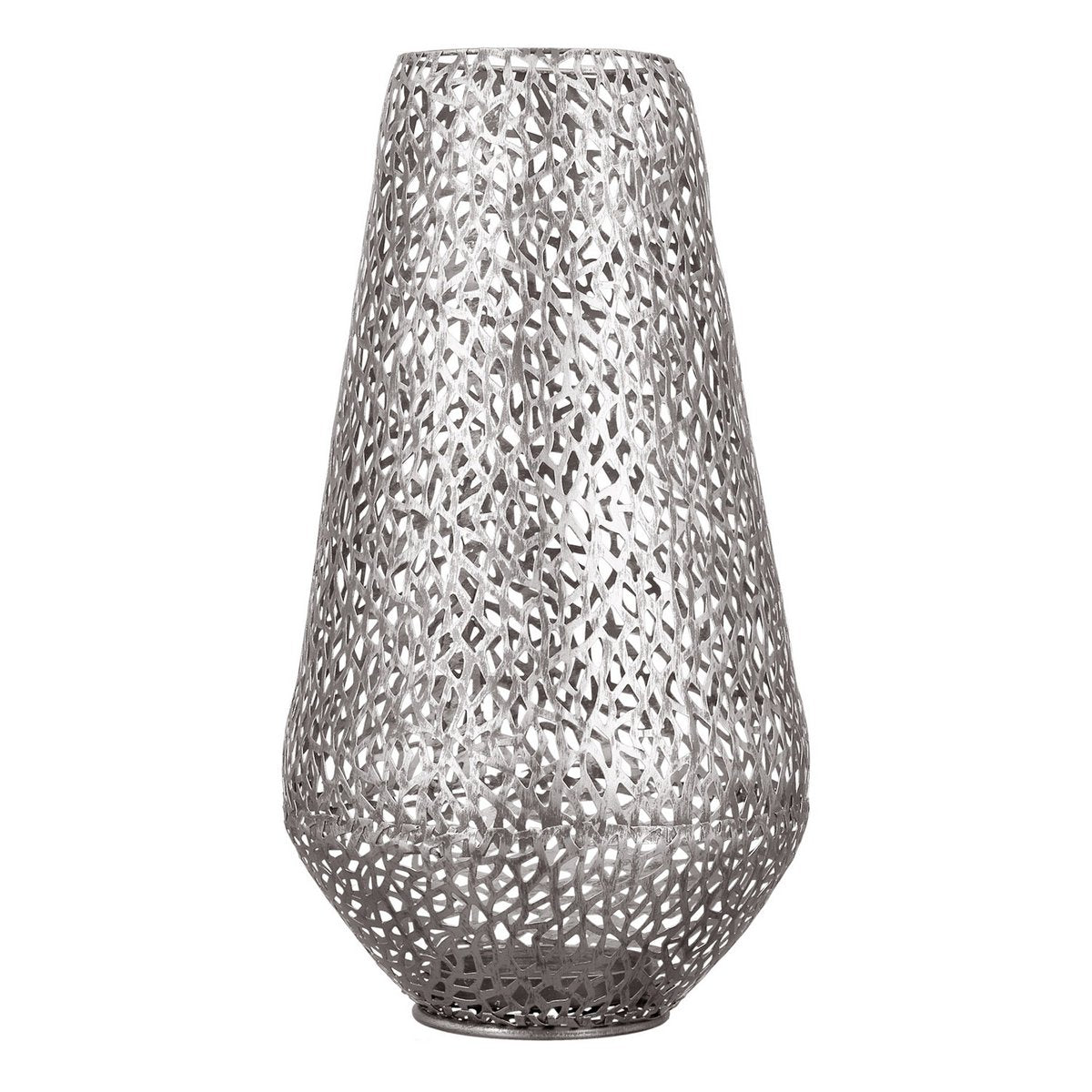 Metalen vloerlantaarn "Purley" antiek zilver