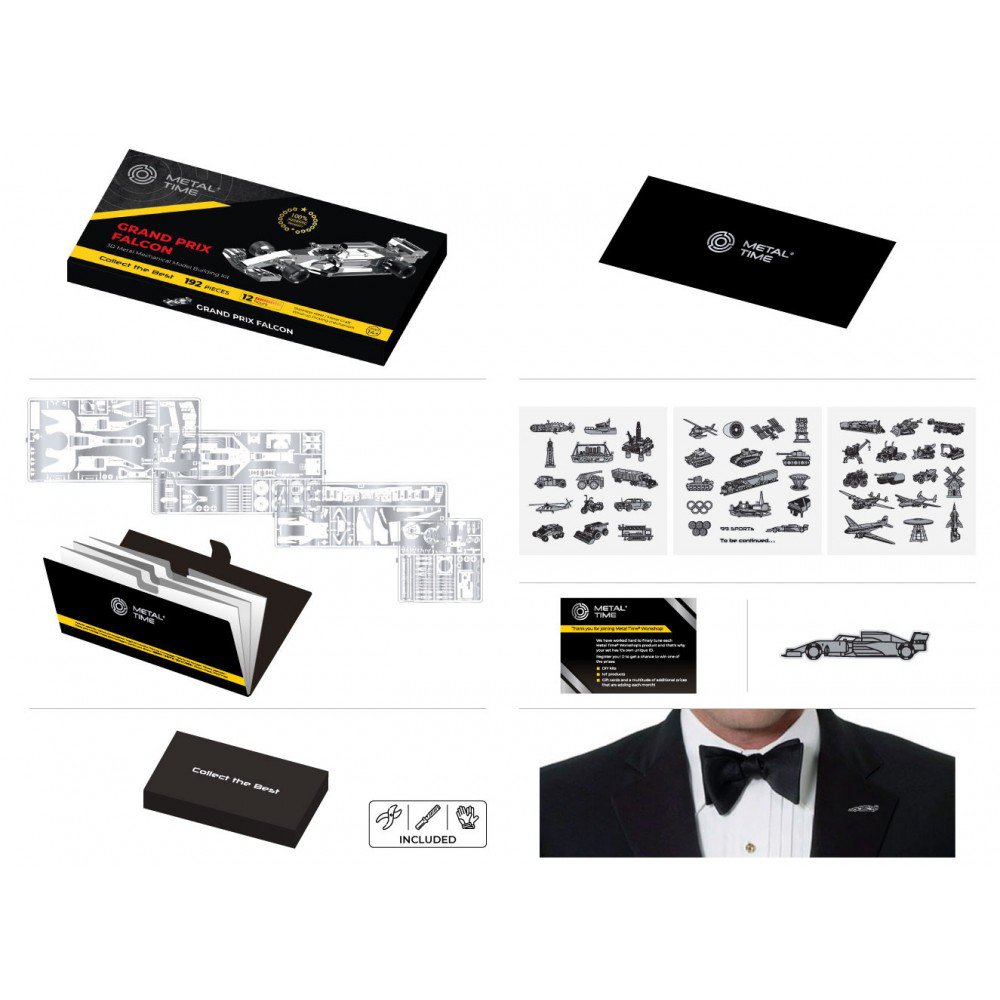 3D Metalen Bouwpakket Grand Prix Falcon