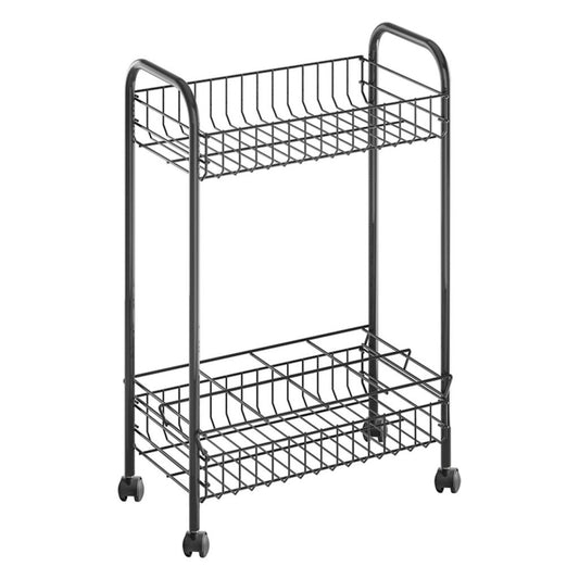 Metaltex Belino Lava Trolley + Flessenhouder 23x41x63 Zwart