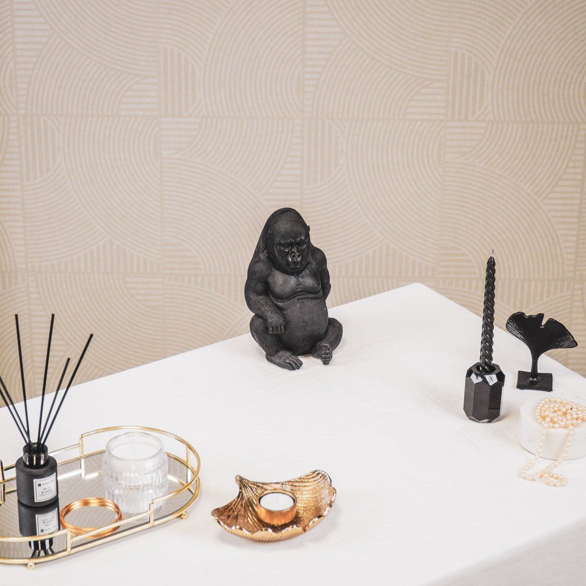 Ornament Gorilla Zwart