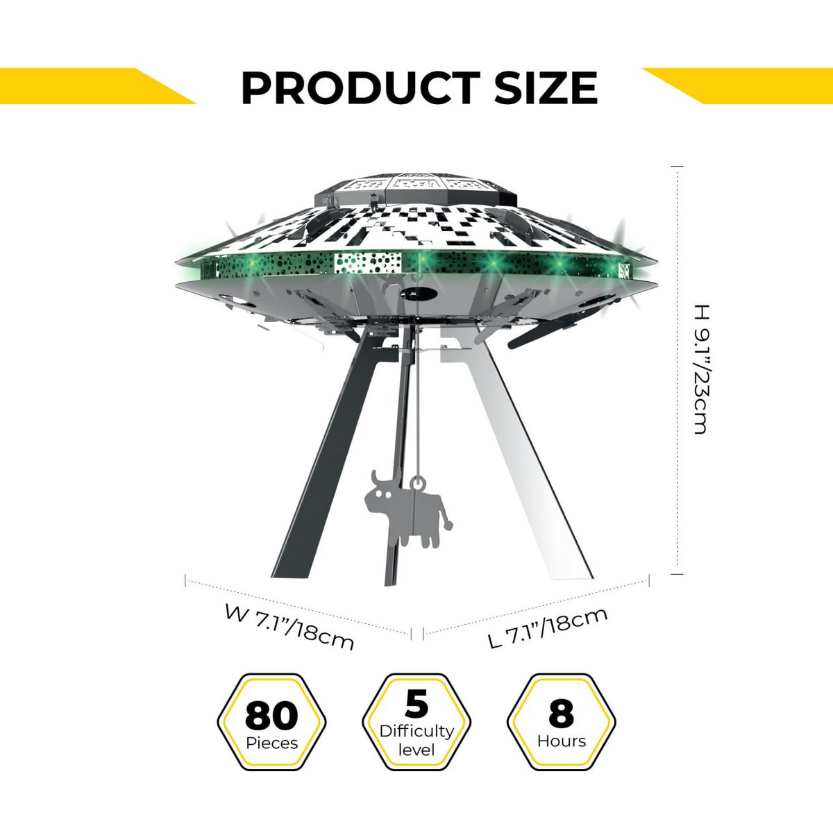 3D Metalen Bouwpakket Stellar Raiders UFO