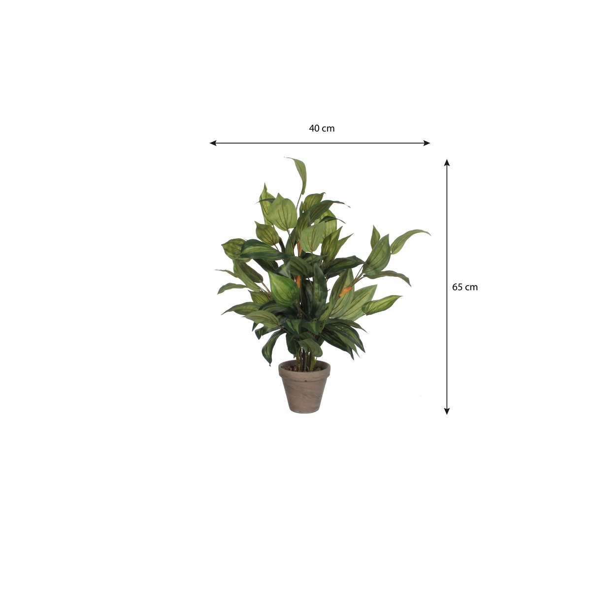 Hosta Kunstplant in Bloempot Stan - H65 x Ø40 cm - Groen