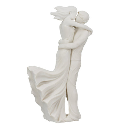 Figuur "Paar in de wind" H. 30,5 cm
