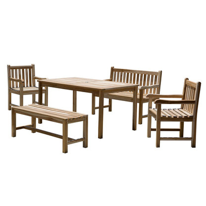 Tuinset, 5-delig teak
