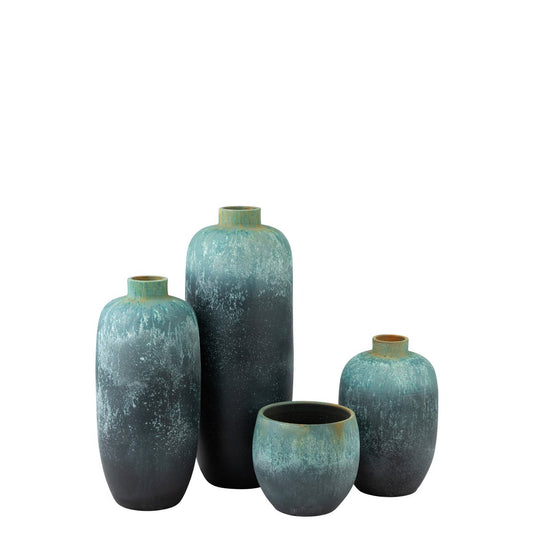 J-Line vaas Vintage - keramiek - azuur - large - 93 cm hoog