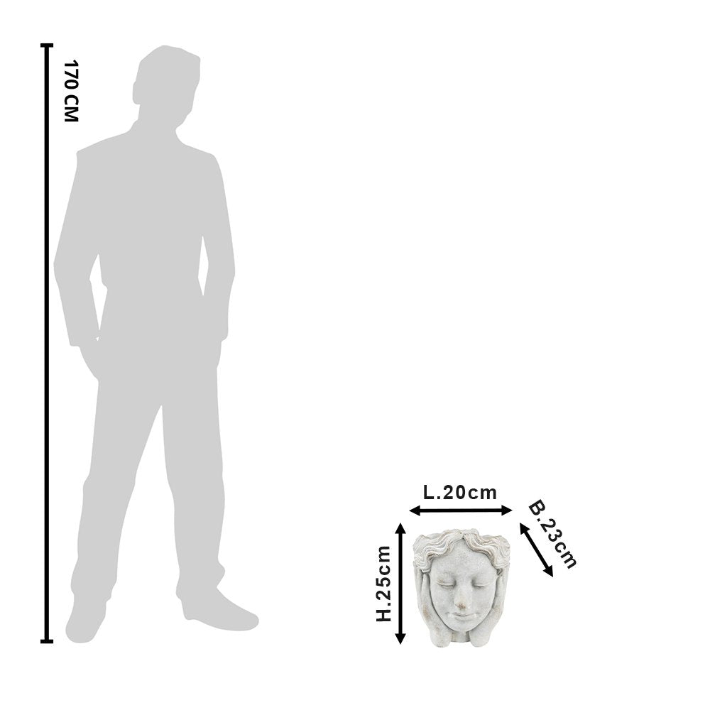 Bloempot Hoofd 20x23x25 cm