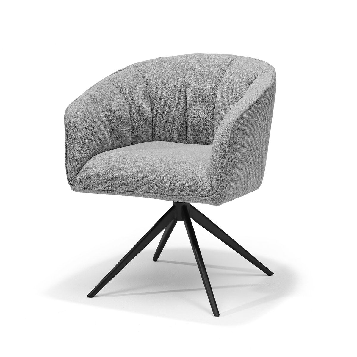 Cocoon armstoel Stof Sahara Grey - 360 Draaibaar frame Zwart
