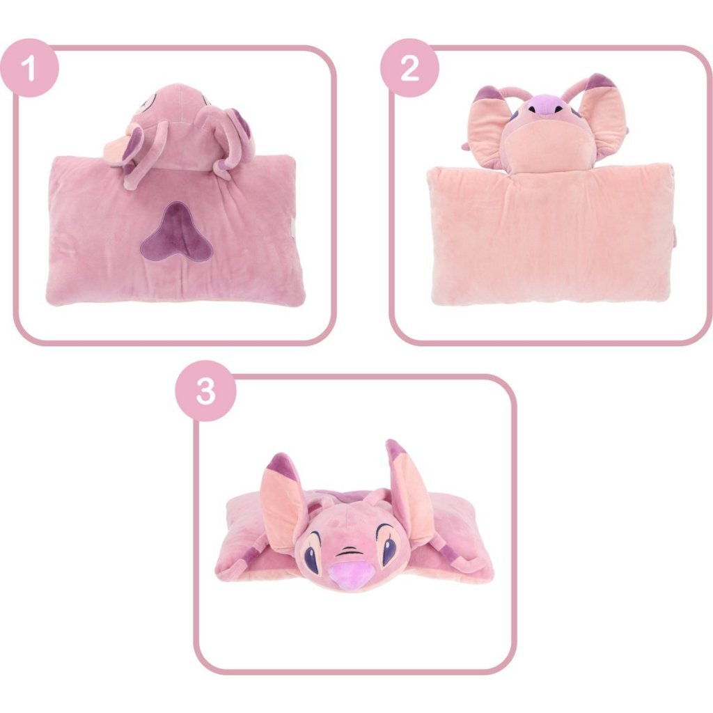 Disney Stitch Knuffelkussen Angel 45x28 cm Roze