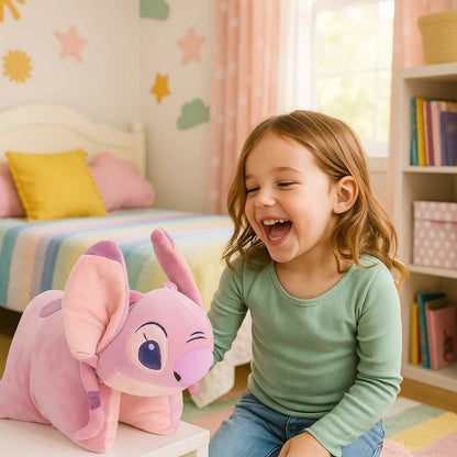 Disney Stitch Knuffelkussen Angel 45x28 cm Roze