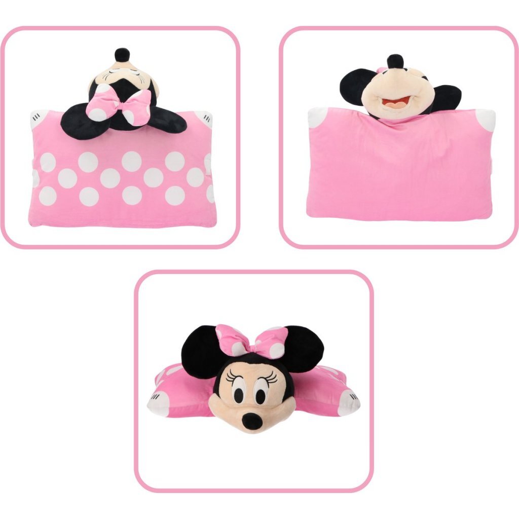 Disney Knuffelkussen Minni Mouse 45x28 cm Zwart/Roze