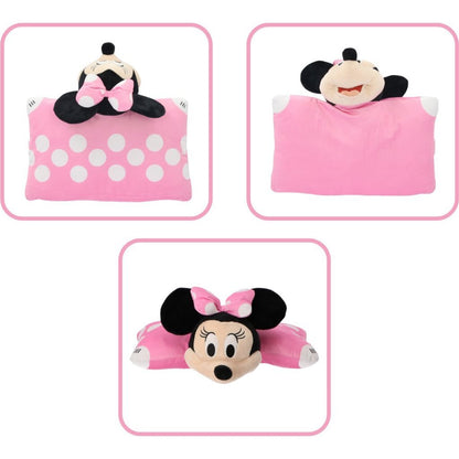 Disney Knuffelkussen Minni Mouse 45x28 cm Zwart/Roze
