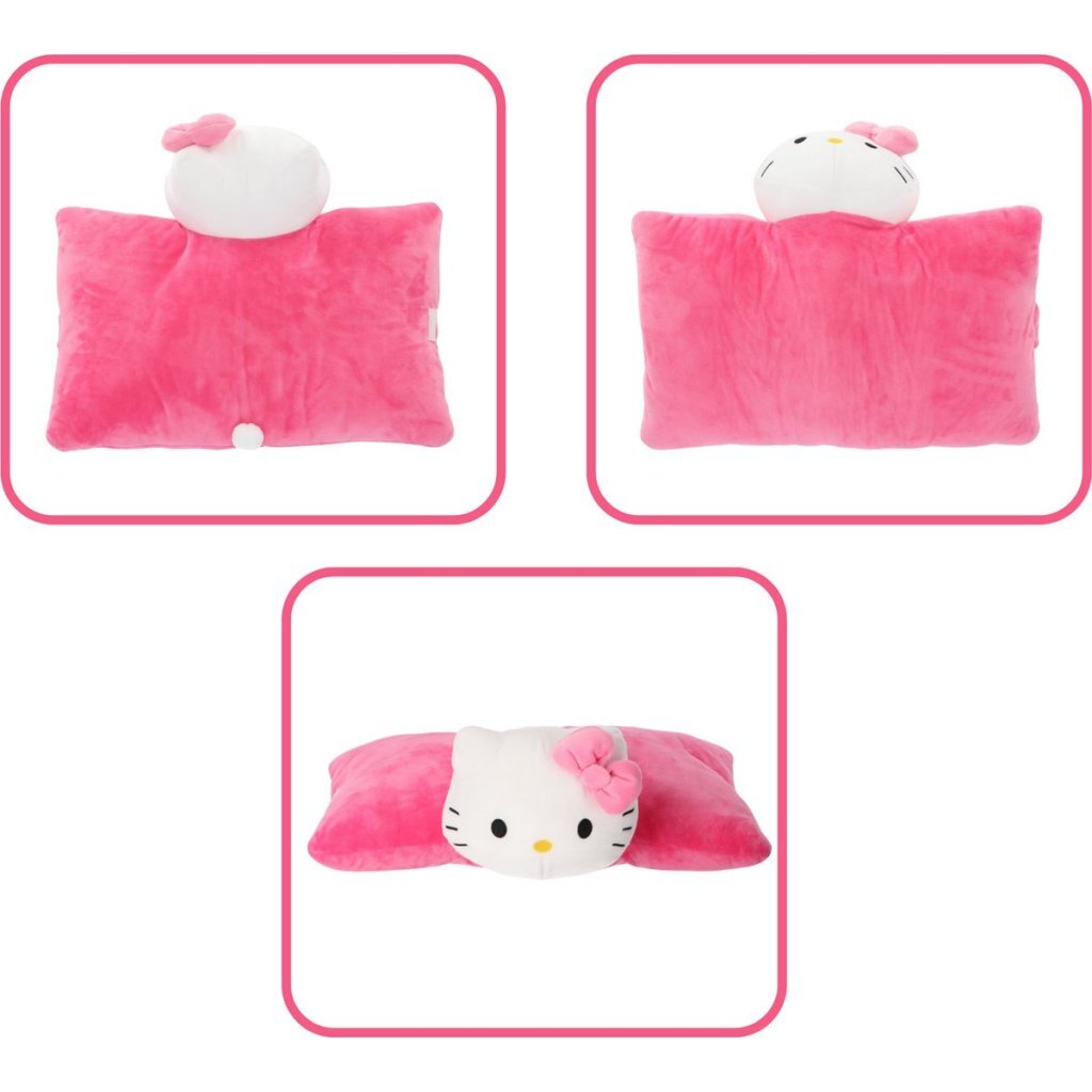 Hello Kitty Knuffelkussen 45x28 cm Roze/Wit