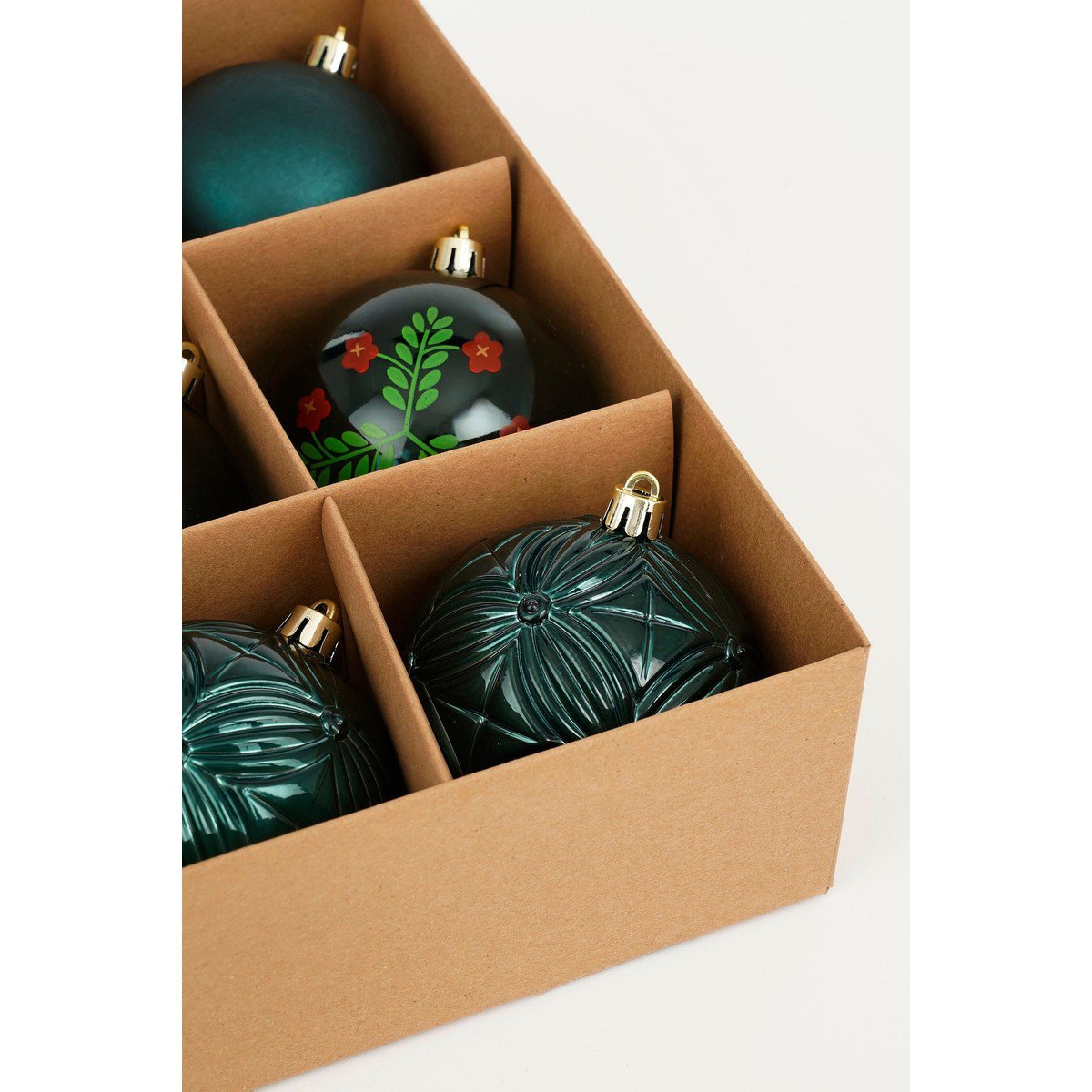 Kerstbal set 9 Groen