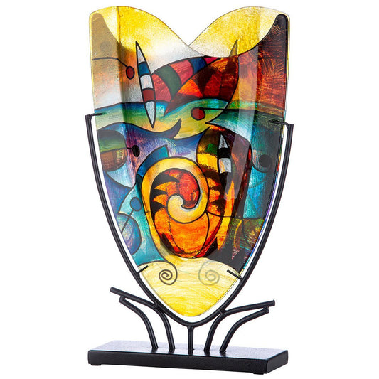 Glassoort ovale siervaas "Verona"