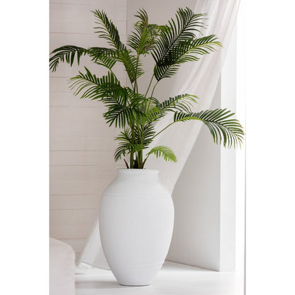 J-Line bloempot Modern Terracotta - keramiek - wit - 90 cm hoog