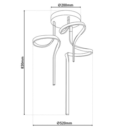 LED plafondlamp "Loop Line"