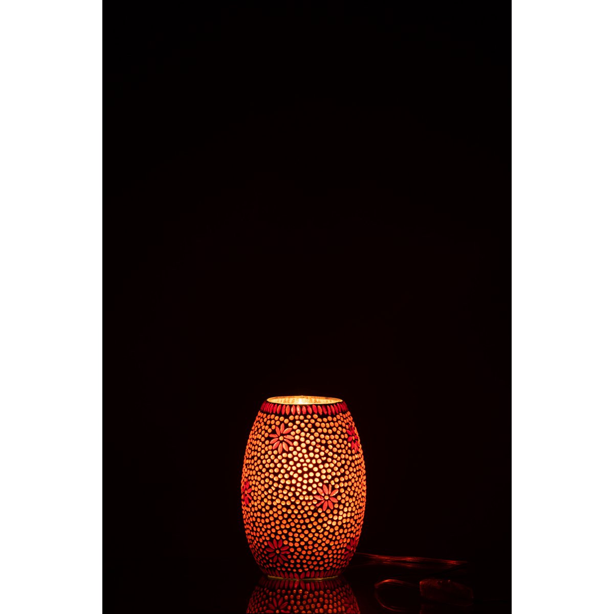 J-Line lamp Bram - glas - rood - small