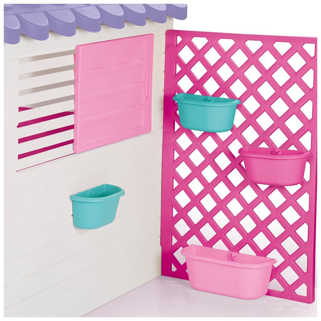 Dolu Tuin Speelhuis Met Accessoires Roze/Paars  140X127X107.5 Cm
