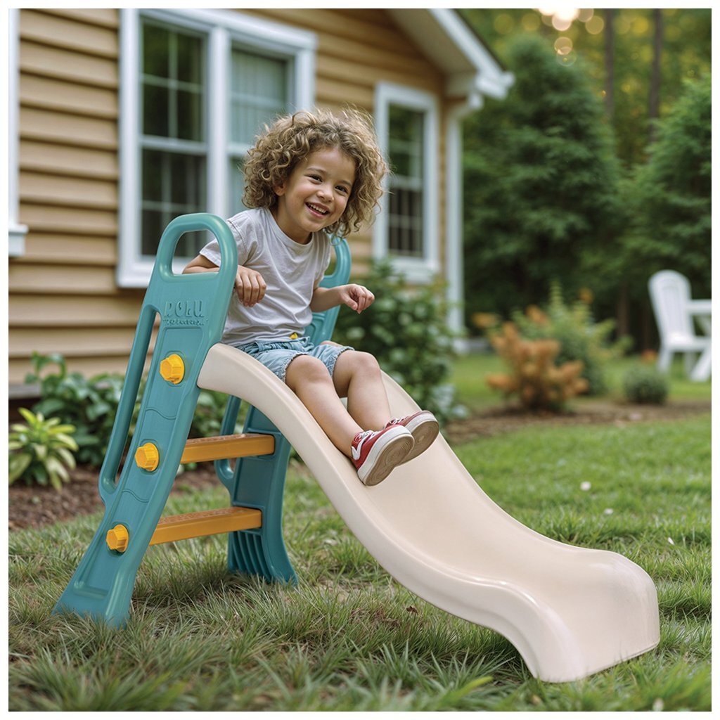 Dolu Junior Glijbaan 60.5x135x90 cm Wit/Groen
