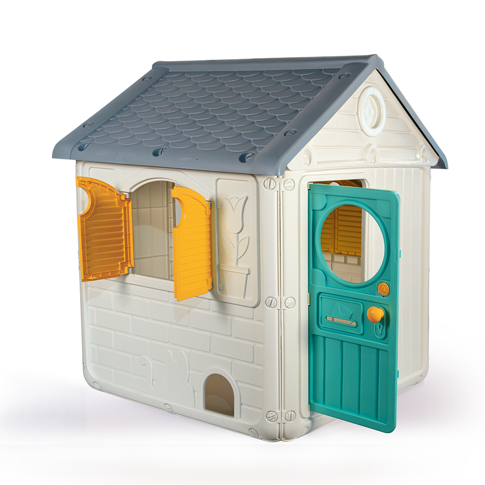 Dolu Speelhuis Wit/Grijs/Blauw 122.5X110X104Cm