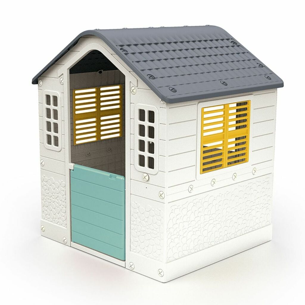 Dolu Speelhuis Wit/Blauw/Geel 109X95X87.5Cm