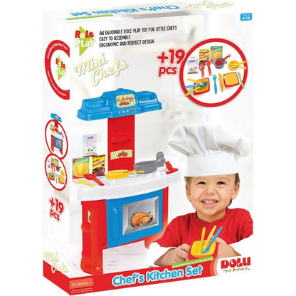 Dolu Chef'S Kitchen Speelgoedkeuken 19-Delig