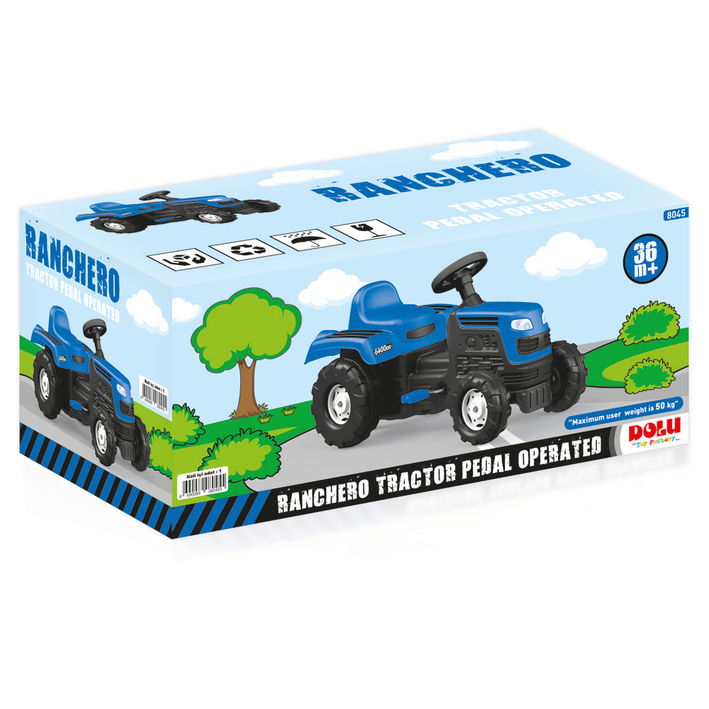 Dolu Traptractor Met Claxon Blauw/Zwart???????