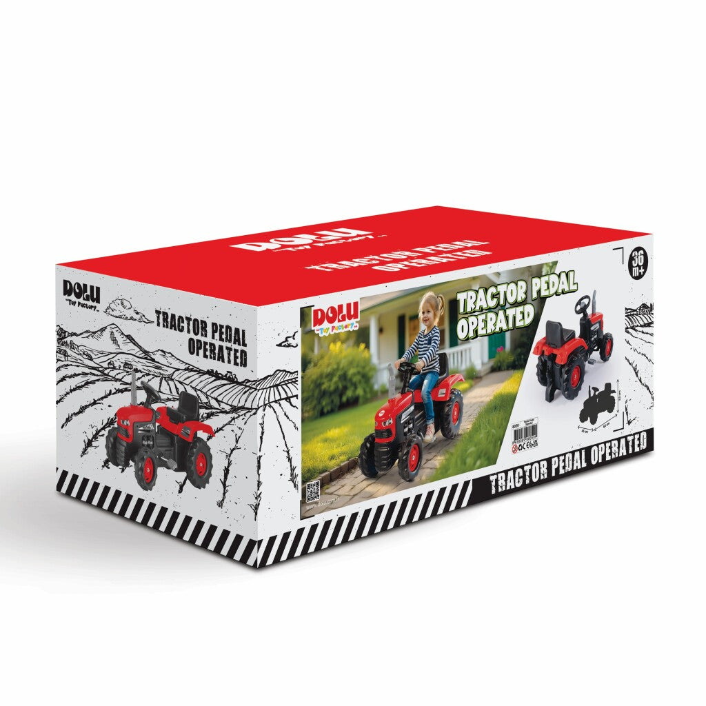Dolu Traptractor Met Claxon Rood/Zwart