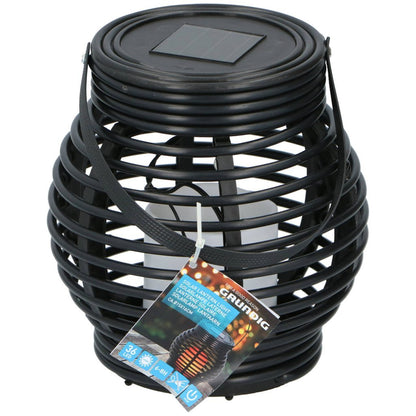 Grundig Solar LED Lantaarn 15x16 cm Zwart