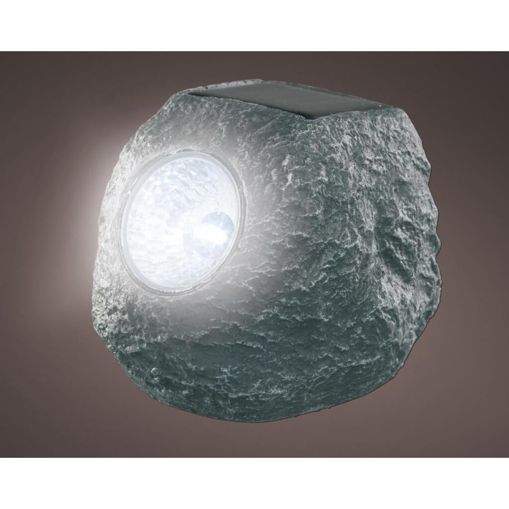 Solarlamp Steen Grijs/Polyresin