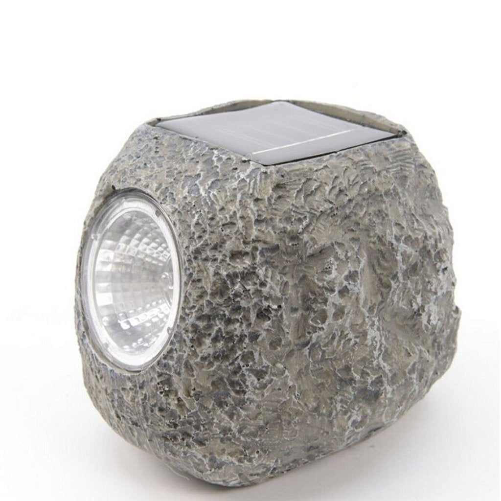 Solarlamp Steen Grijs/Polyresin
