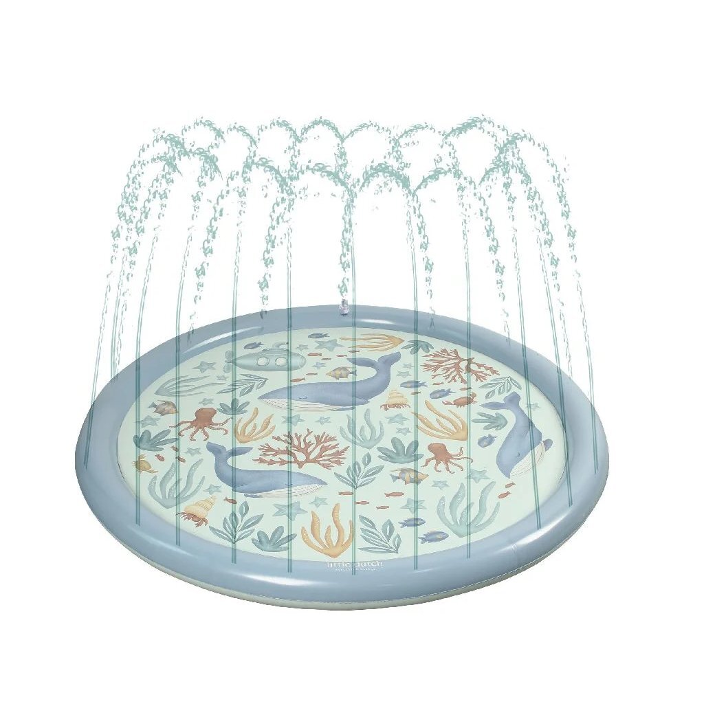 Little Dutch Ocean World Sprinklermat 150 Cm Blauw